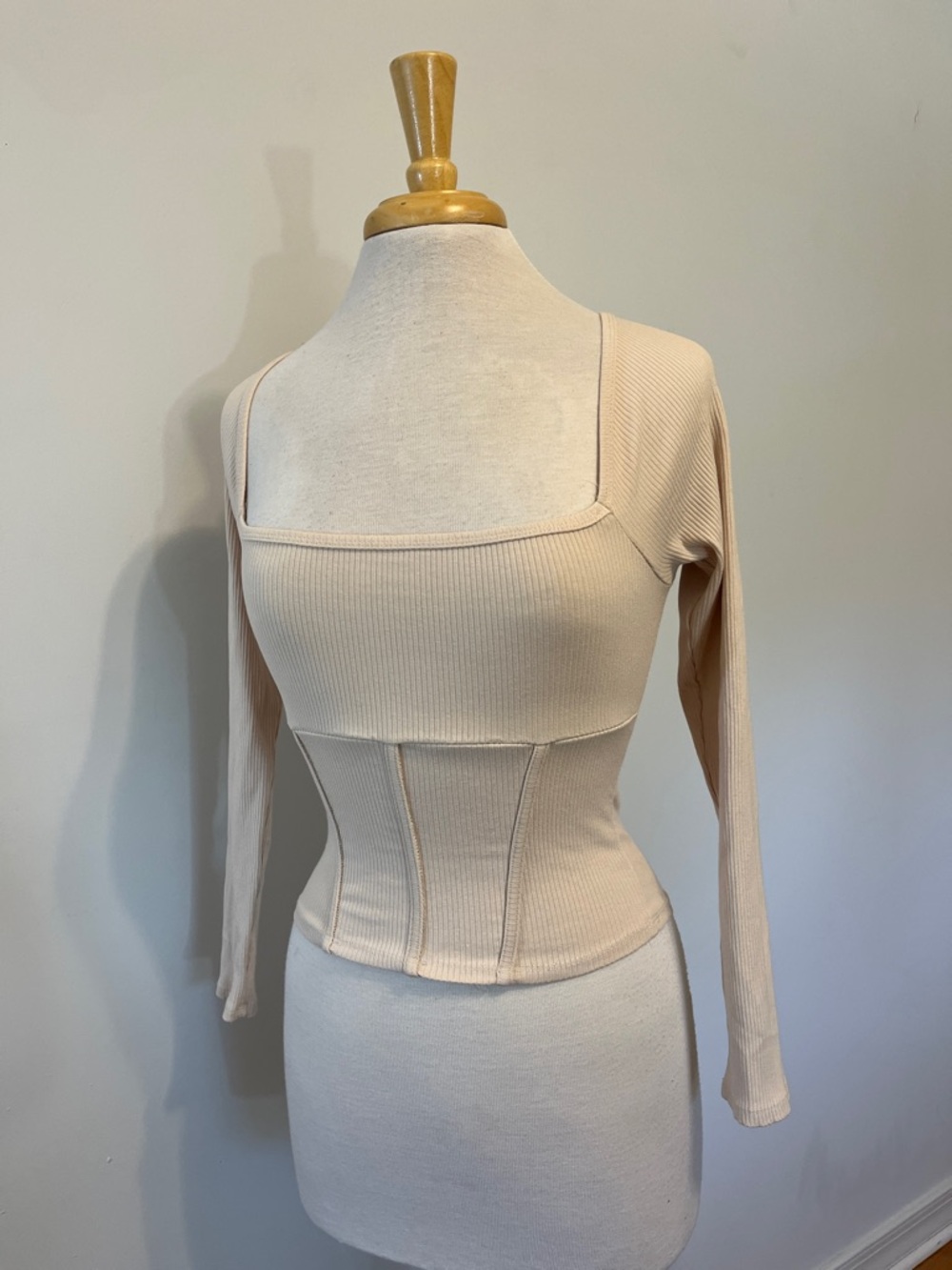 Mi Ami Corset Style Top Square neck boho Festival Victorian Steampunk top size S